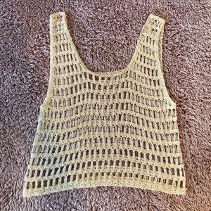 Crocheted beaded crop top